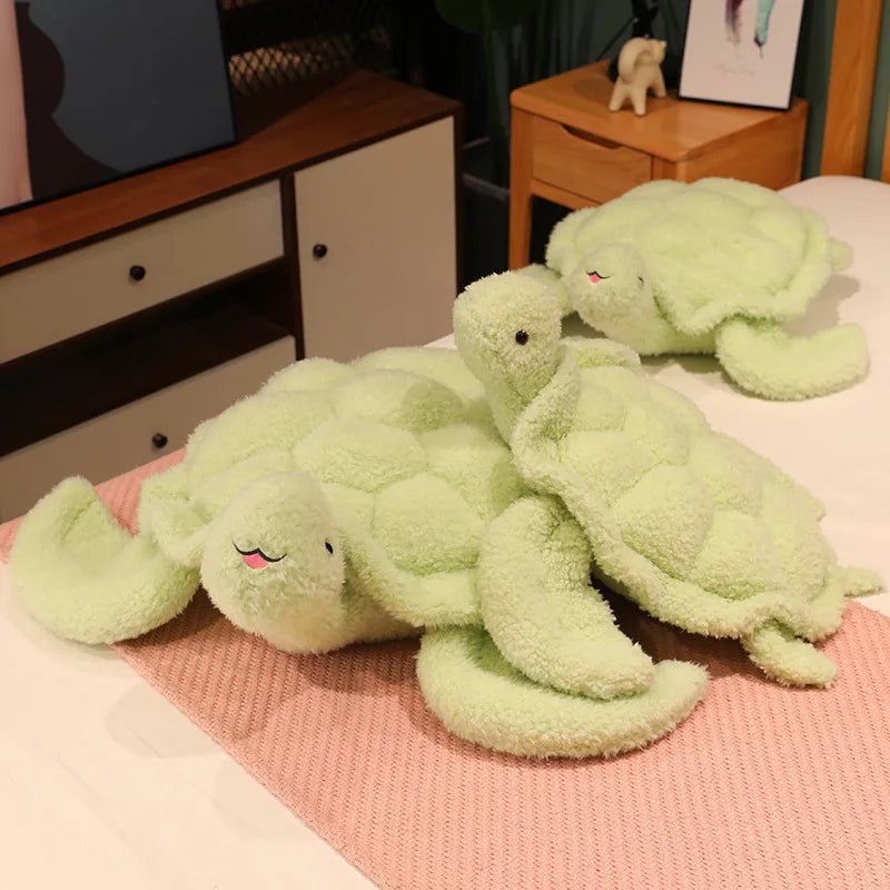 Giant Fluffy Cheerful Turtle Plushie - Image 2