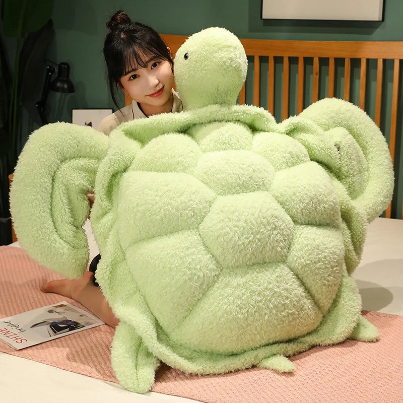Giant Fluffy Cheerful Turtle Plushie - Image 10