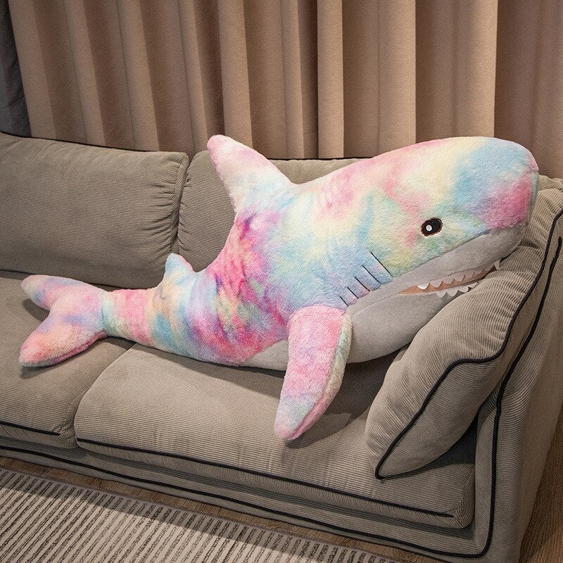 Giant Fuzzy Galaxy Shark Plushies - Image 6