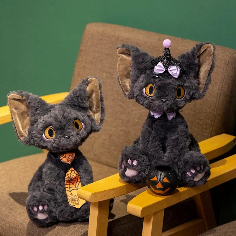 Halloween Black Witch Cat Plushies - Image 4