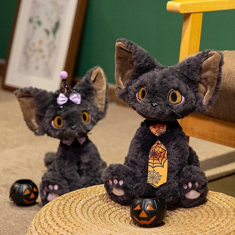 Halloween Black Witch Cat Plushies - Image 5
