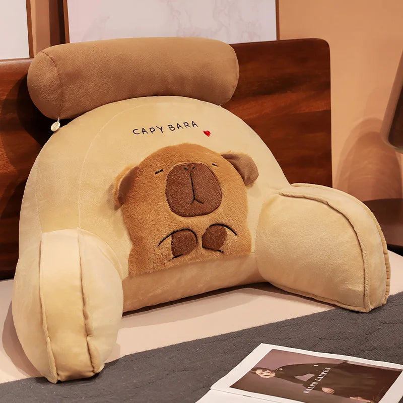 Huge Capybara Cushion Plush Backrest Seat - Image 3