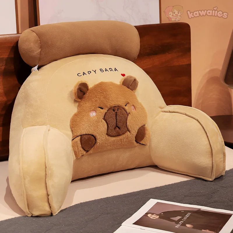 Huge Capybara Cushion Plush Backrest Seat - Image 4