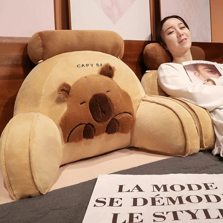Huge Capybara Cushion Plush Backrest Seat - Image 11
