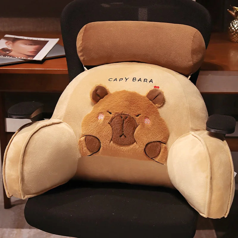 Huge Capybara Cushion Plush Backrest Seat - Image 10
