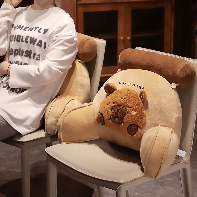 Huge Capybara Cushion Plush Backrest Seat - Image 9