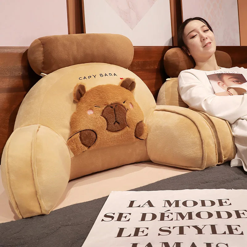 Huge Capybara Cushion Plush Backrest Seat - Image 5