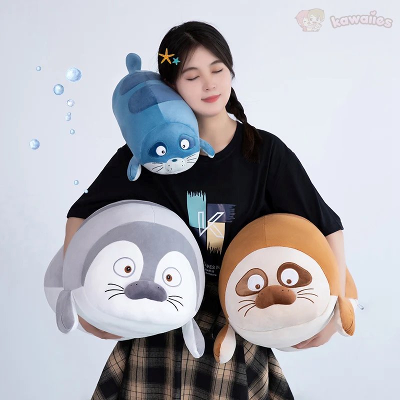 Huge Sleeping Buddies Seal Plushies - Image 3