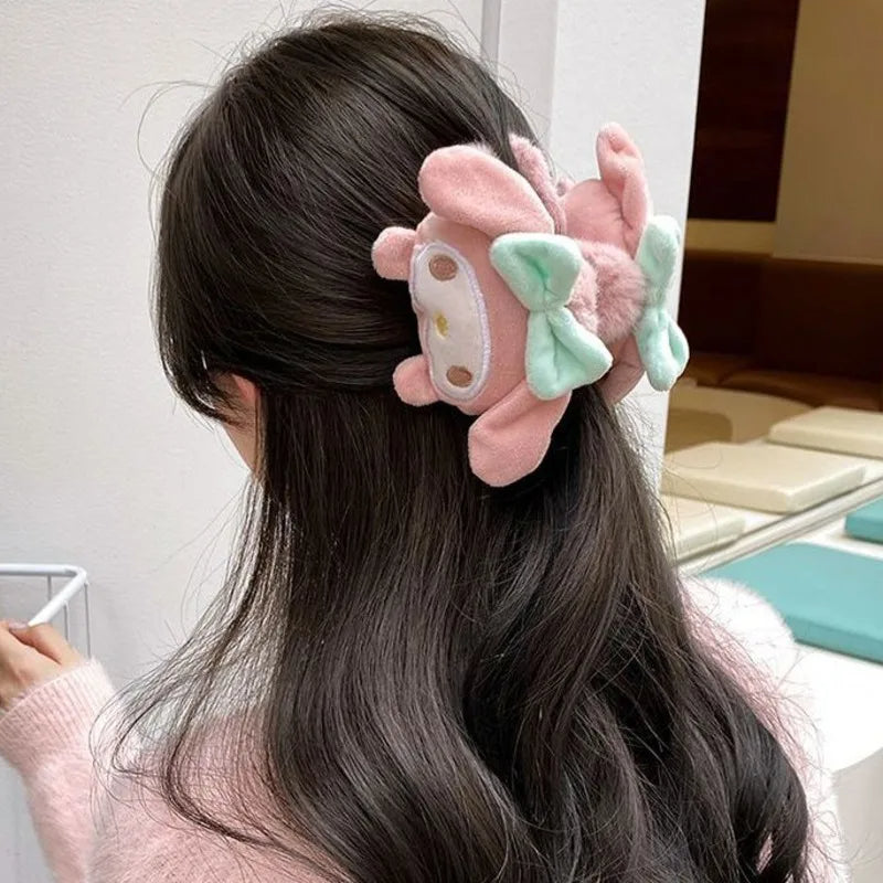 Kawaii Anime Series Plush Hair Clips - Image 5