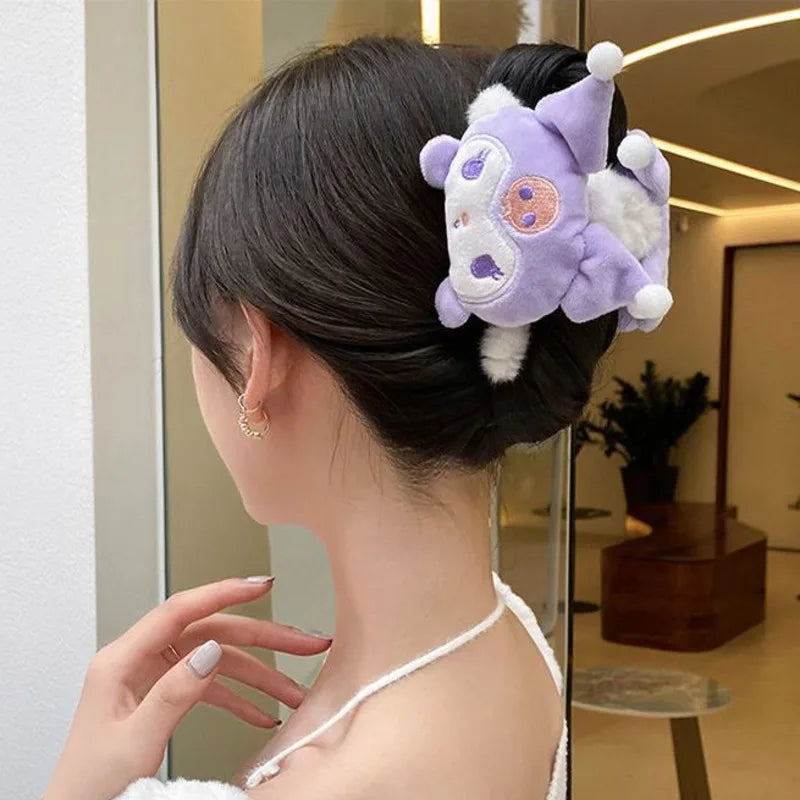 Kawaii Anime Series Plush Hair Clips - Image 4