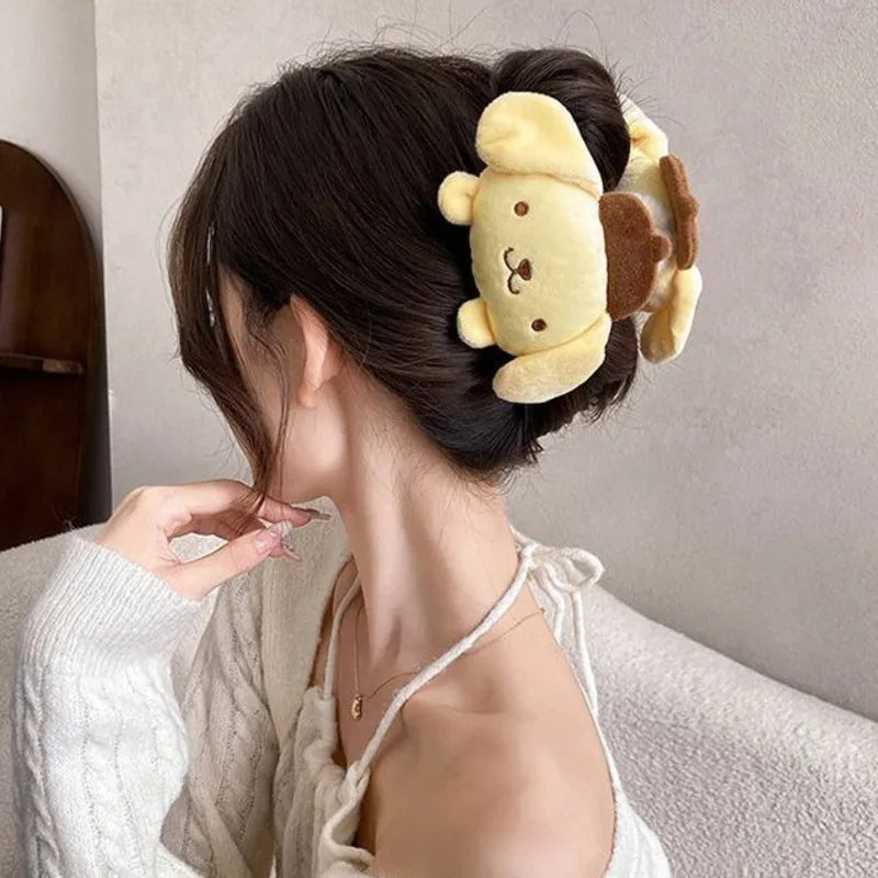 Kawaii Anime Series Plush Hair Clips - Image 2