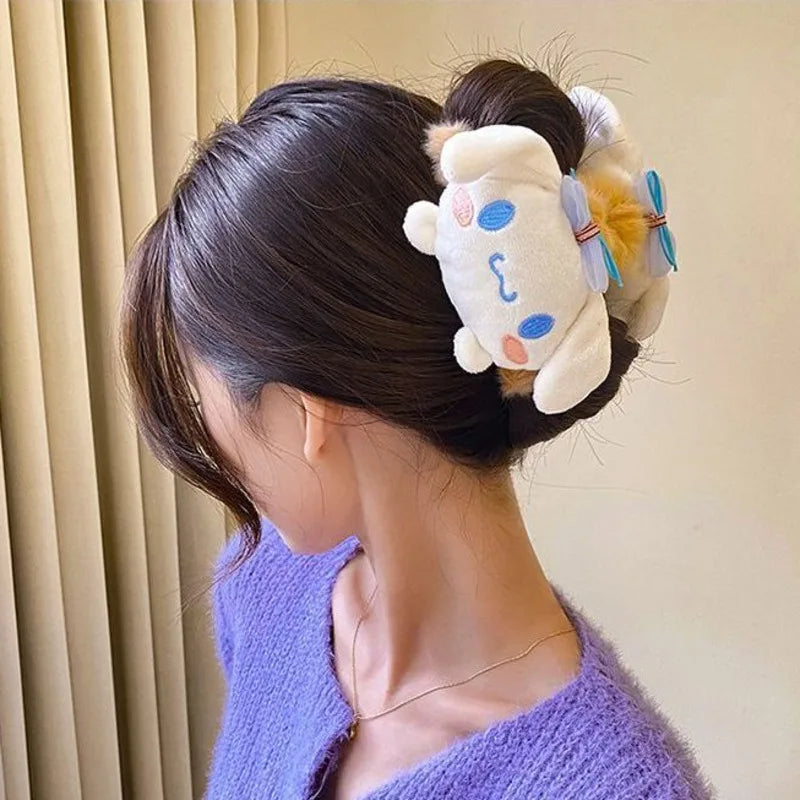 Kawaii Anime Series Plush Hair Clips - Image 3