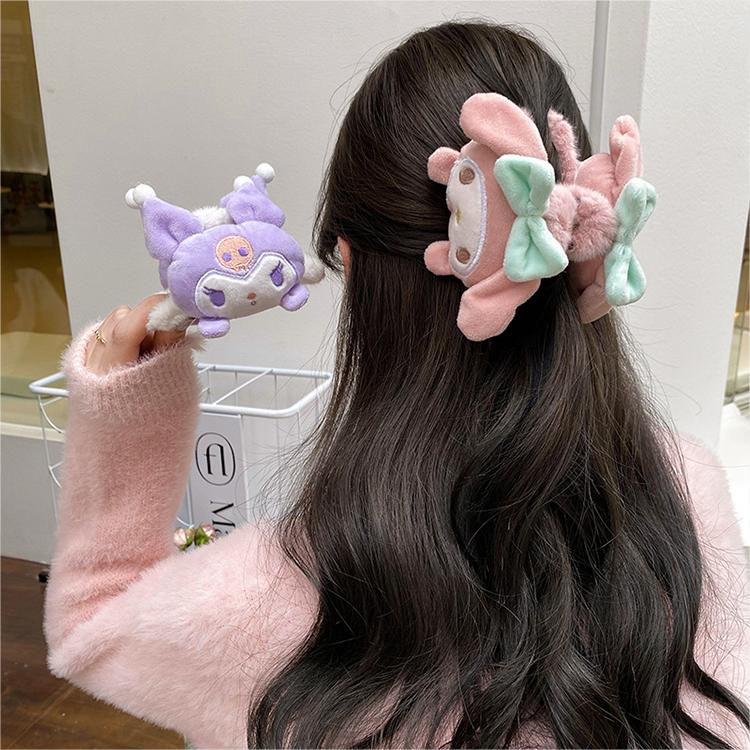 Kawaii Anime Series Plush Hair Clips - Image 6