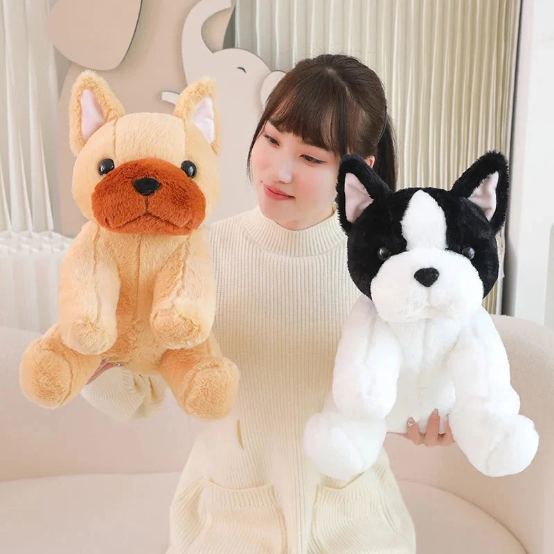 Kawaii Biege White French Bulldog Plushies - Image 2
