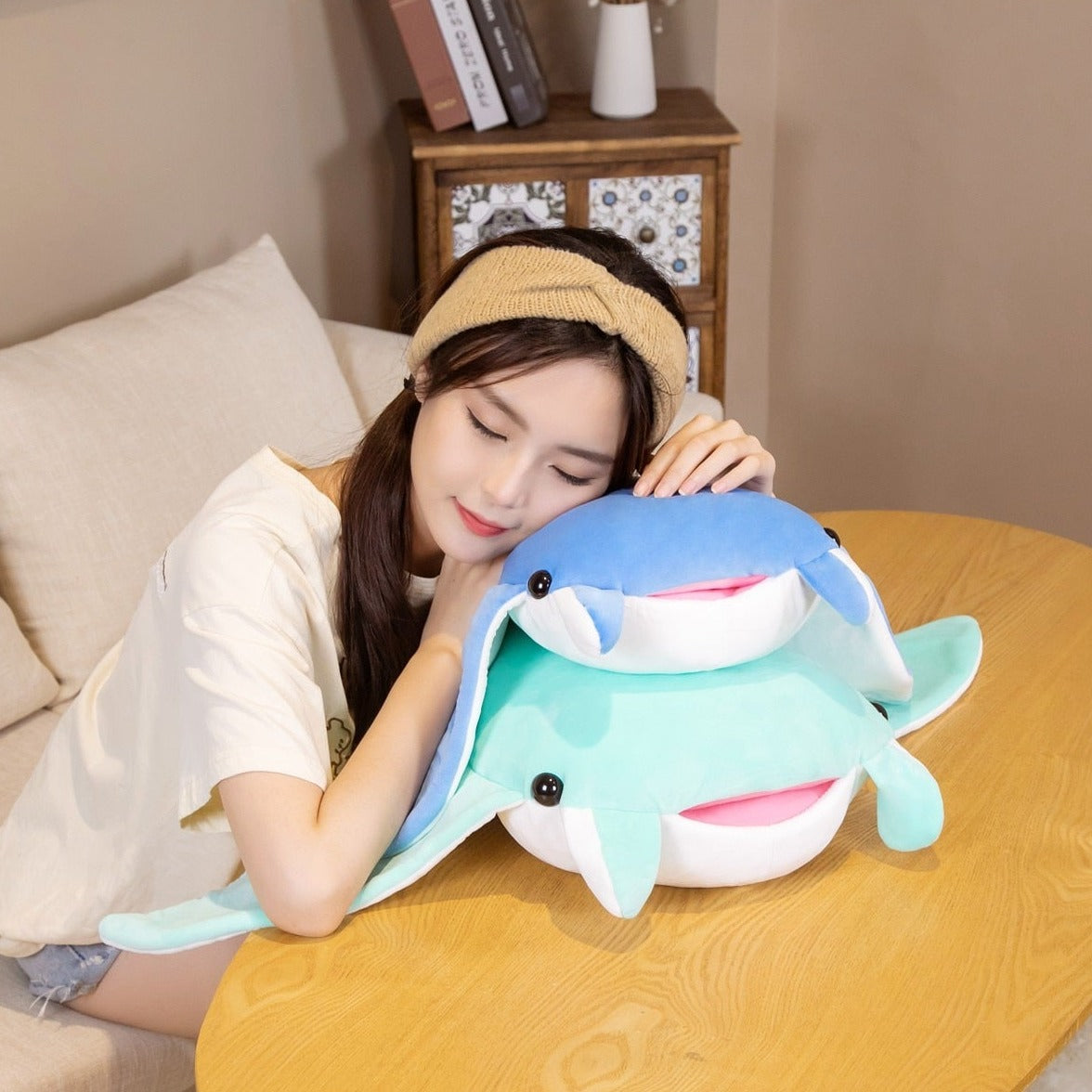 Kawaii Blue Mobula Devil Sting Ray Plushies - Image 3