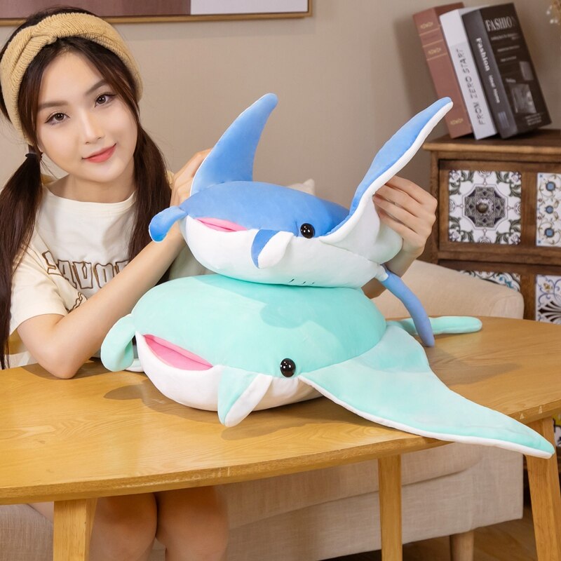 Kawaii Blue Mobula Devil Sting Ray Plushies - Image 2