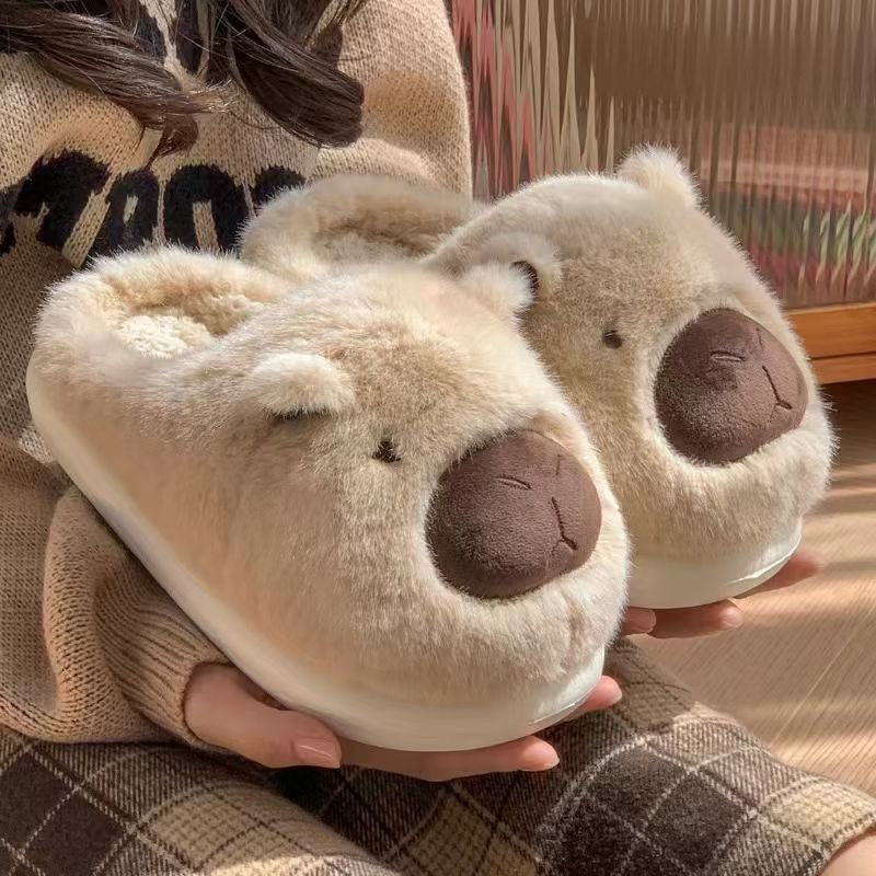 Kawaii Capybara Plush Slippers - Image 2