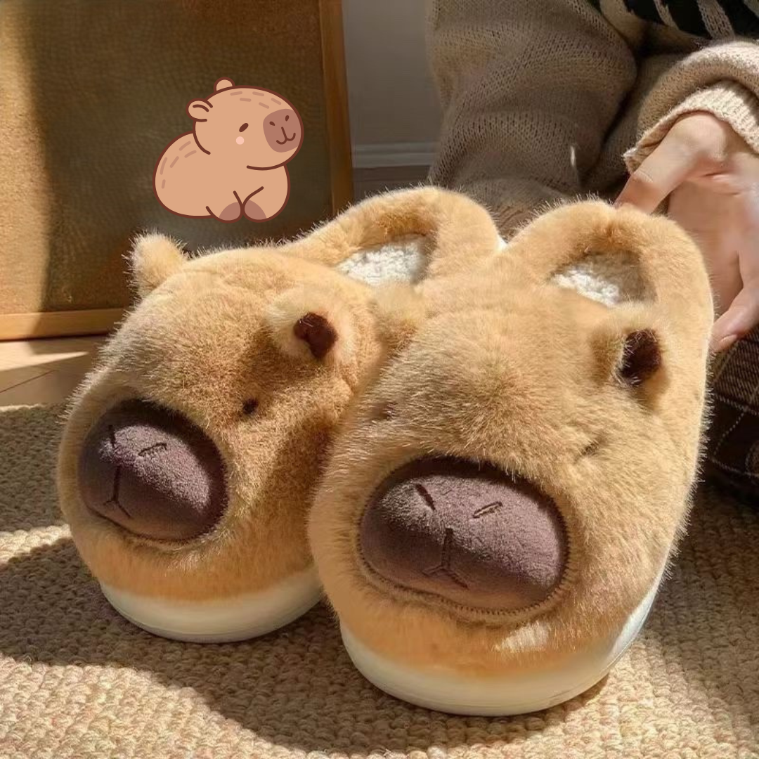 Kawaii Capybara Plush Slippers - Image 7