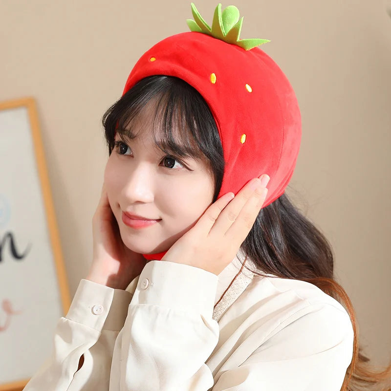 Kawaii Capybara with Strawberry Hat Plushie - Image 9