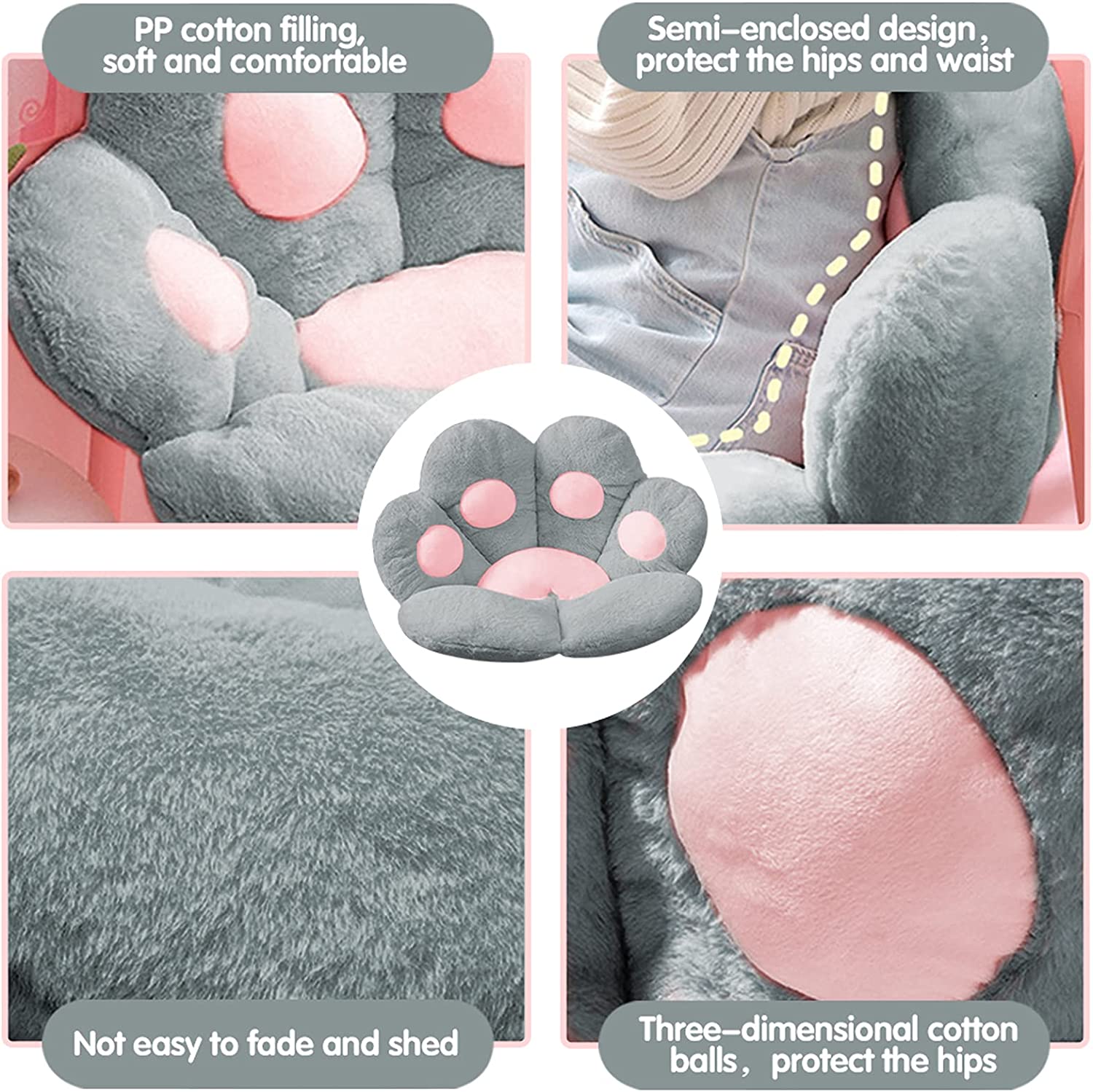 Kawaii Cat Paw Cushion - Image 8