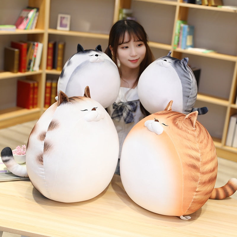 Kawaii Chubby Round Cat Plush Toy - Image 2