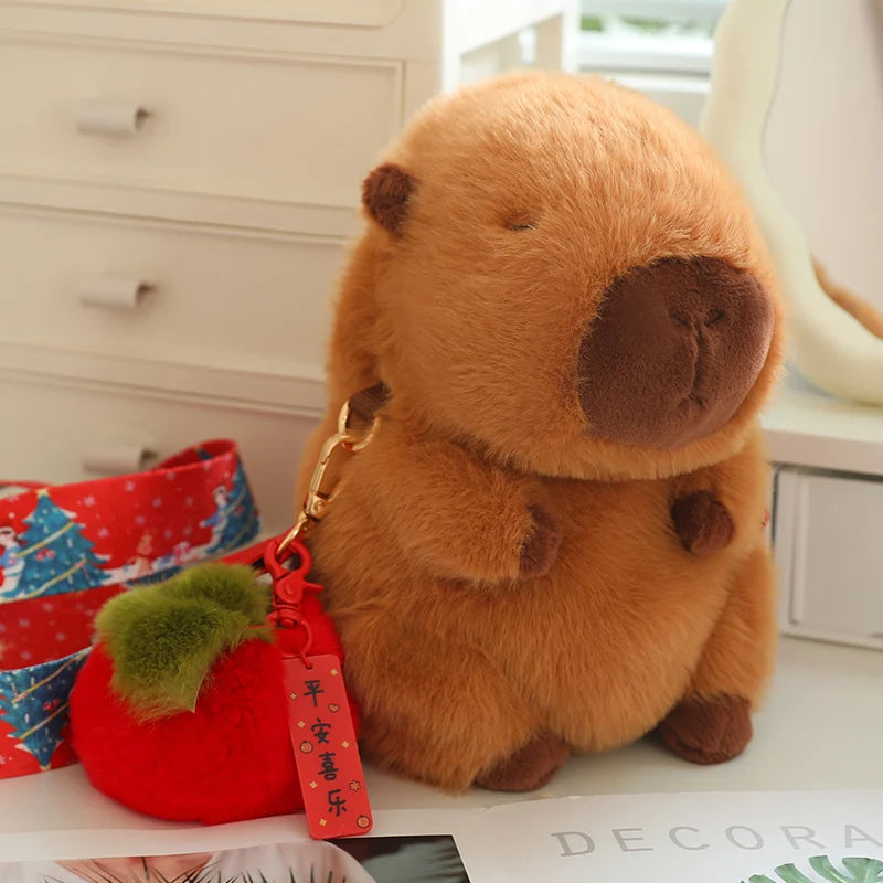 Kawaii Fluffy Capybara Plushies with Strap - Image 2
