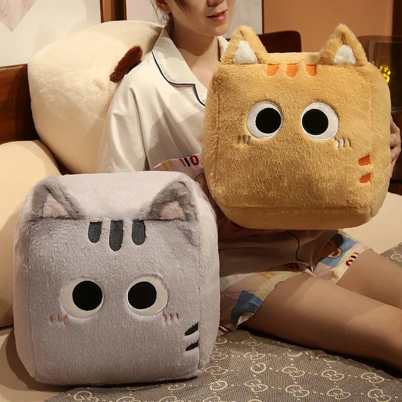 Kawaii Fluffy Cube Cat Plushie Collection - Image 5