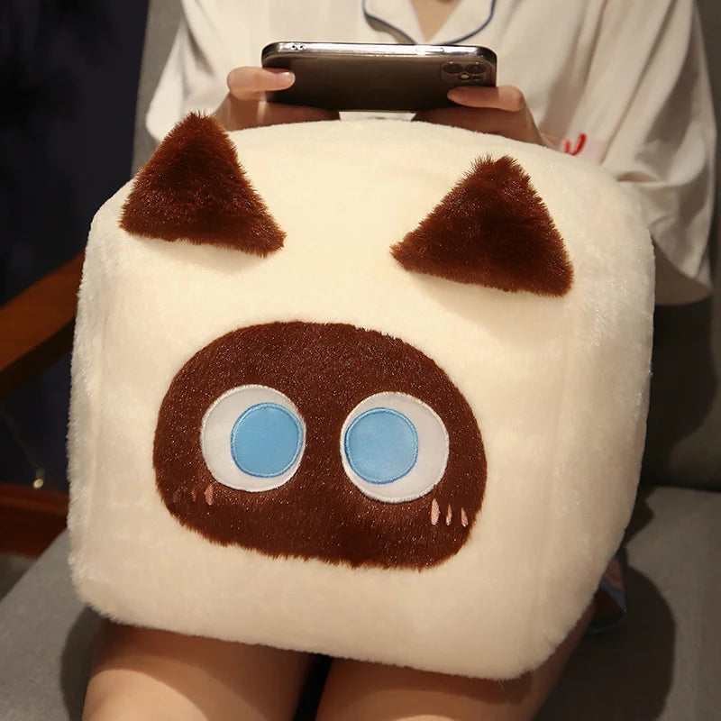 Kawaii Fluffy Cube Cat Plushie Collection - Image 14