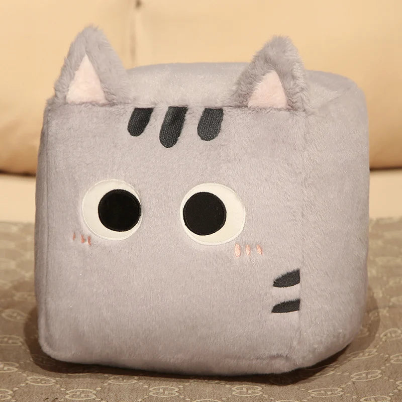 Kawaii Fluffy Cube Cat Plushie Collection - Image 10
