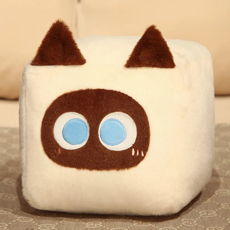 Kawaii Fluffy Cube Cat Plushie Collection - Image 7
