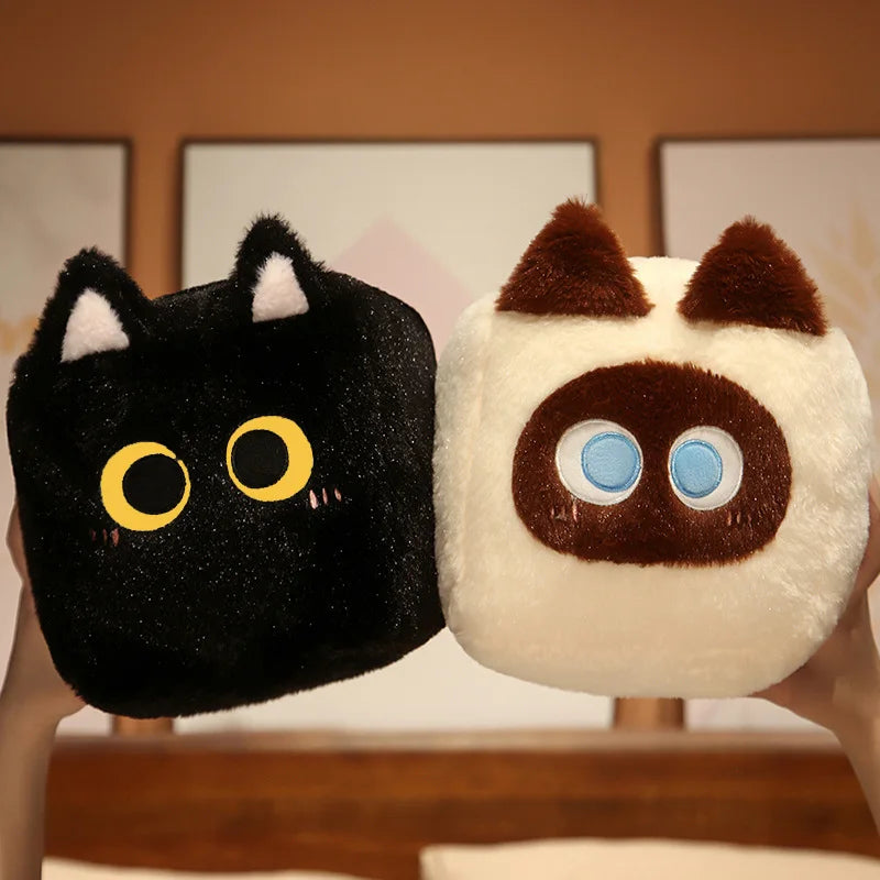 Kawaii Fluffy Cube Cat Plushie Collection - Image 17
