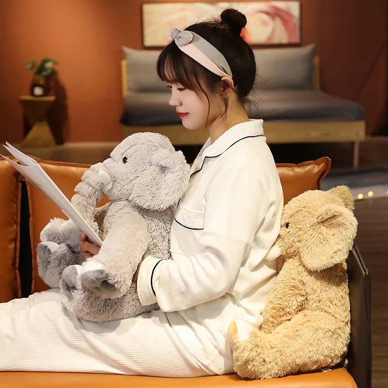 Kawaii Fluffy Elephant Plush Family - Image 3