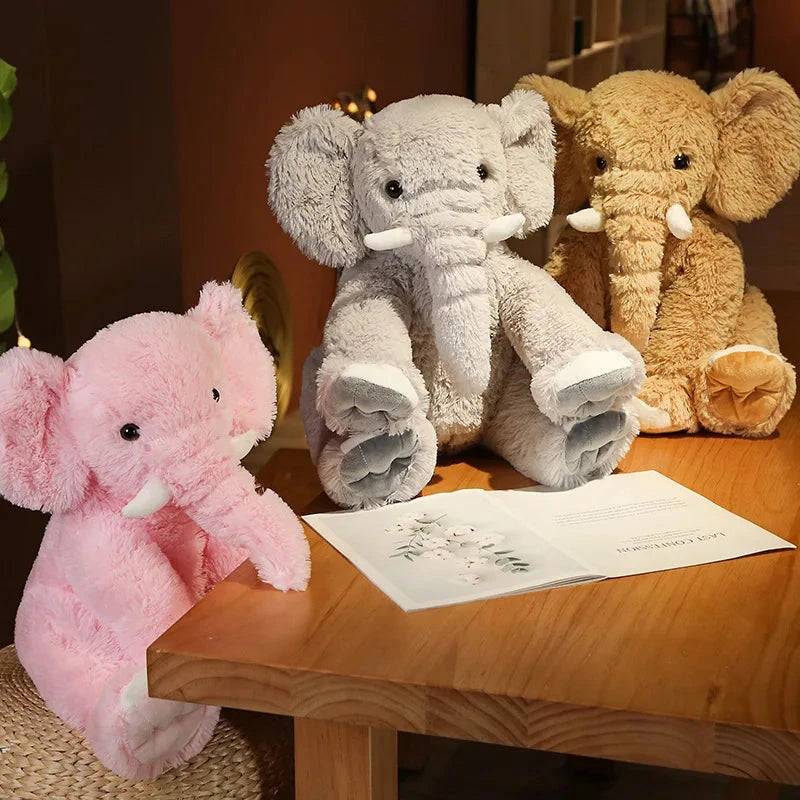Kawaii Fluffy Elephant Plush Family - Image 9