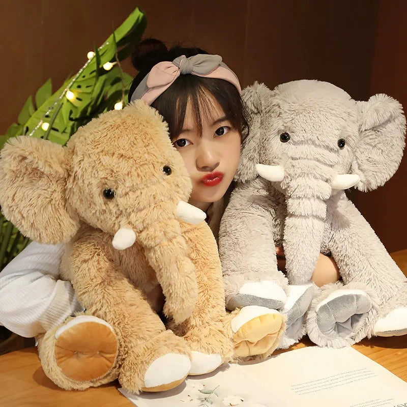 Kawaii Fluffy Elephant Plush Family - Image 6
