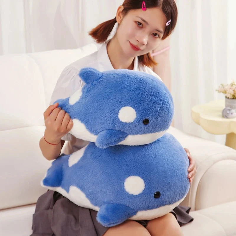 Kawaii Fluffy Gray Blue Killer Whale Plushies - Image 9