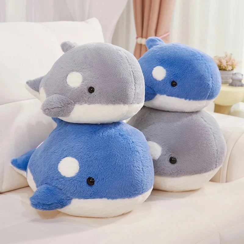 Kawaii Fluffy Gray Blue Killer Whale Plushies - Image 8