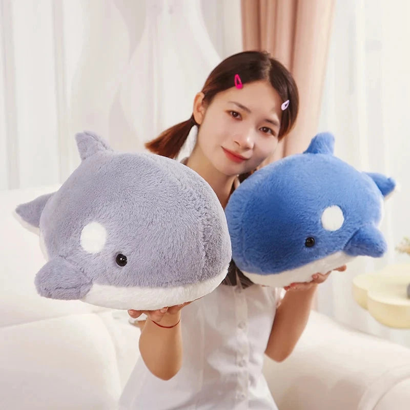 Kawaii Fluffy Gray Blue Killer Whale Plushies - Image 6
