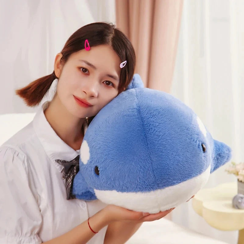 Kawaii Fluffy Gray Blue Killer Whale Plushies - Image 3