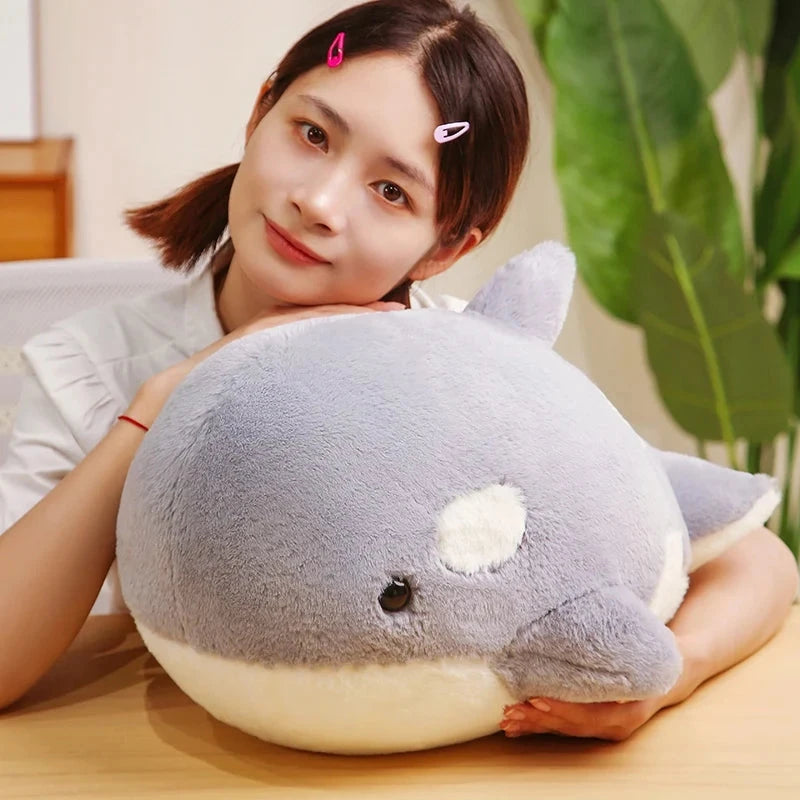 Kawaii Fluffy Gray Blue Killer Whale Plushies - Image 14