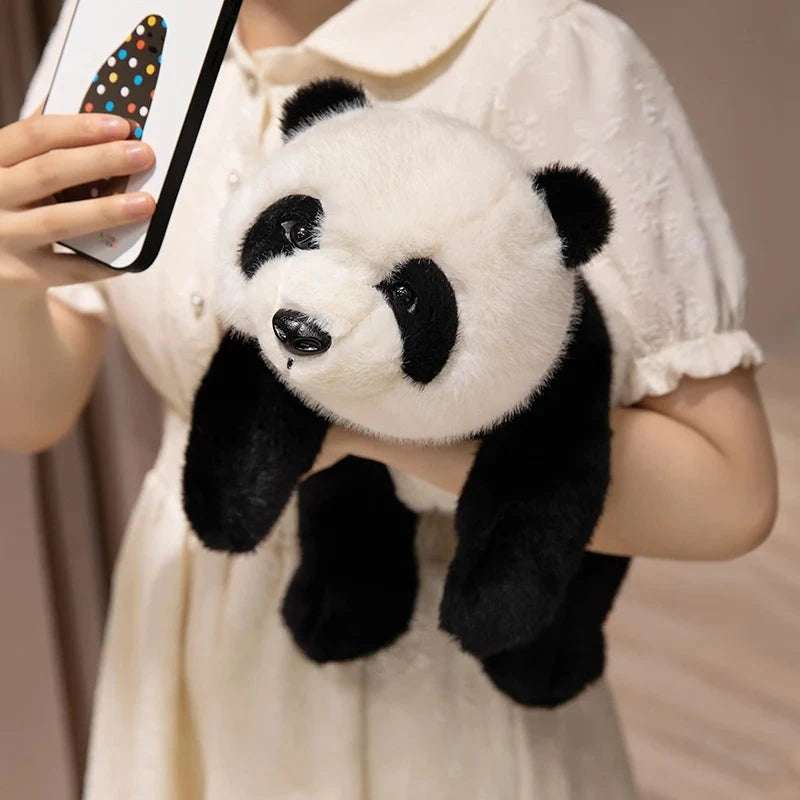 Kawaii Fuzzy Black Brown Panda Plushies - Image 13