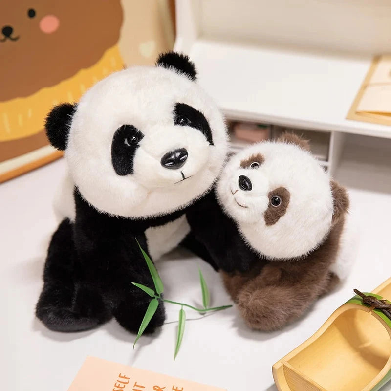 Kawaii Fuzzy Black Brown Panda Plushies - Image 10