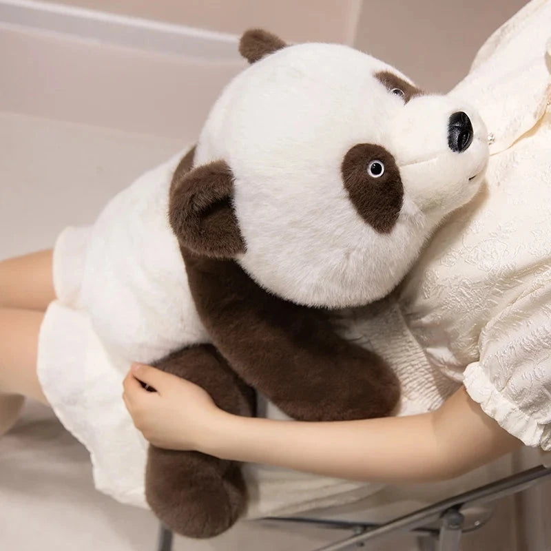 Kawaii Fuzzy Black Brown Panda Plushies - Image 8