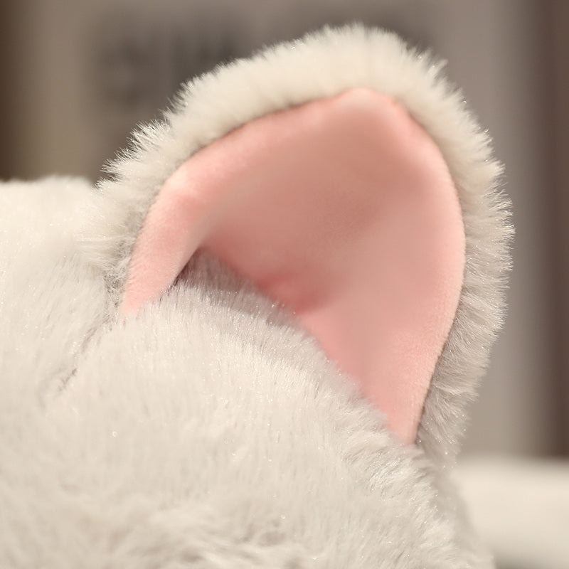 Kawaii Grey Half Cat Half Shark Combo Plushie - Image 9