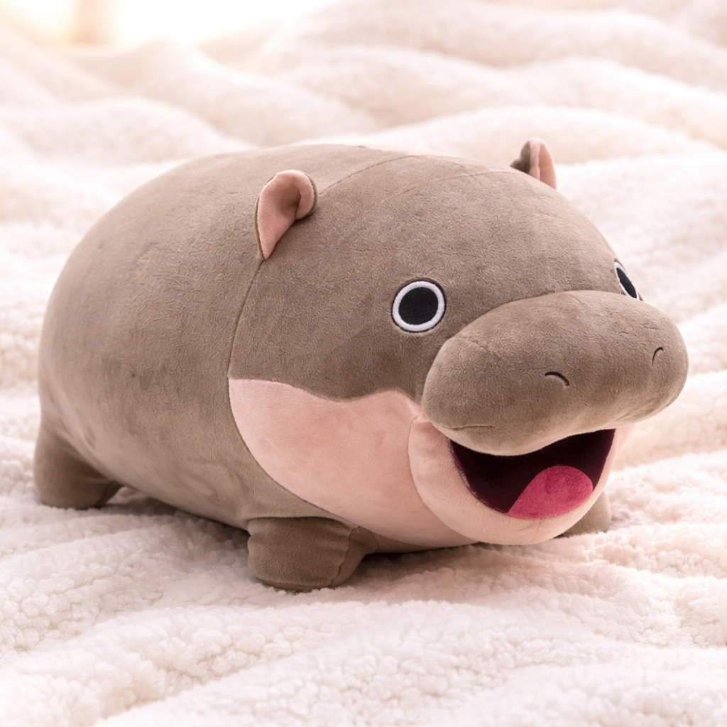 Kawaii Moo Deng Baby Hippo Plushie - Image 3