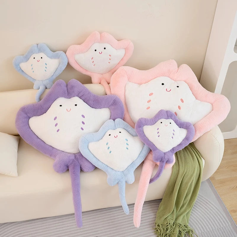 Kawaii Pastel Fluffy Stingray Plushies - Image 2