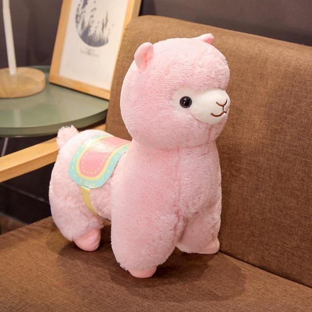 Kawaii Pink Purple White Fluffy Alpaca Plushie Collection - Image 3