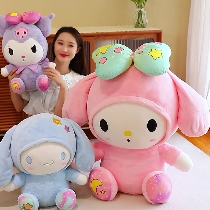Kawaii Plush Collection: Melody, Kuromi, and Cinnamoroll - Image 3