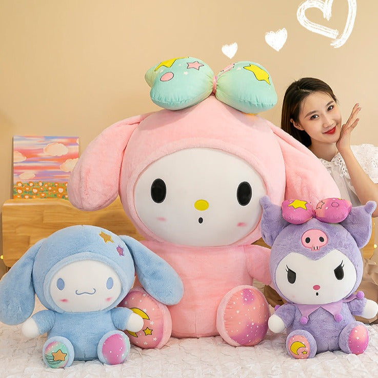 Kawaii Plush Collection: Melody, Kuromi, and Cinnamoroll