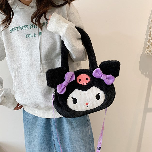 Kawaii Plush Kuromi Shoulder Bag and Handbag - Image 3