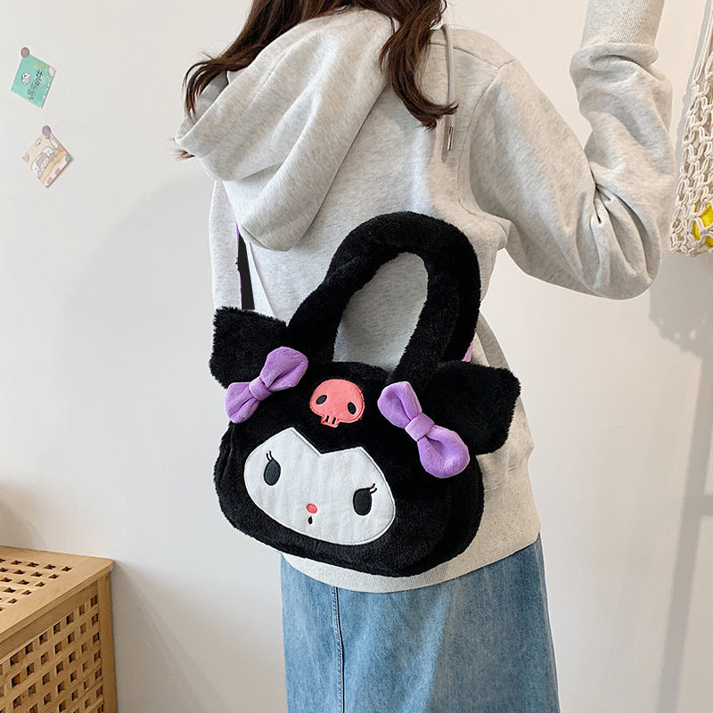 Kawaii Plush Kuromi Shoulder Bag and Handbag - Image 2